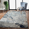 HomeRoots 5 x 8 ft. Navy & Gray Abstract Ice Area Rug