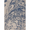 HomeRoots 8 x 10 ft. Navy Abstract Indoor & Outdoor Scatter Area Rug