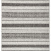 HomeRoots 8 x 10 ft. Gray Stripe Indoor & Outdoor Area Rug