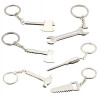 Home Plus Metal Silver Assorted Size Tool Shapes Key Ring - Pack of 48