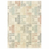 HomeRoots 6 x 9 ft. Ivory Multi Neutral Tone Scratch Indoor Area Rug