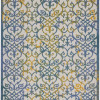 HomeRoots 7 x 10 ft. Ivory & Blue Indoor & Outdoor Area Rug