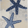 HomeRoots 6 x 9 ft. Blue & Gray Indoor & Outdoor Area Rug