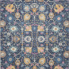 HomeRoots 8 x 10 ft. Navy Blue Floral Buds Area Rug