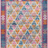 HomeRoots 8 x 10 ft. Ivory & Magenta Tribal Pattern Area Rug