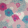 HomeRoots 8 x 10 ft. Gray & Pink Tropical Flower Area Rug