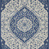 HomeRoots 8 x 10 ft. Ivory & Blue Medallion Area Rug