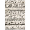 HomeRoots 7 x 9 ft. Ivory & Black Eclectic Patterns Indoor Area Rug