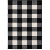 HomeRoots 10 x 13 ft. Black Monochromatic Gingham Pattern Indoor Area Rug