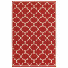 HomeRoots 8 x 11 ft. Red & Ivory Trellis Indoor & Outdoor Area Rug