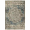 HomeRoots 5 x 8 ft. Blue & Ivory Medallion Area Rug