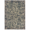 HomeRoots 4 x 6 ft. Gray & Navy Abstract Area Rug