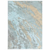 HomeRoots 5 x 8 ft. Blue & Gray Abstract Impasto Area Rug