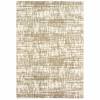 HomeRoots 7 x 10 ft. Ivory & Gray Abstract Strokes Area Rug