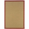 HomeRoots 9 x 13 ft. Beige & Red Plain Indoor & Outdoor Area Rug