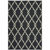 HomeRoots 9 x 13 ft. Black & Ivory Trellis Indoor & Outdoor Area Rug