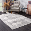 HomeRoots 8 x 11 ft. Gray Distressed Trellis Pattern Area Rug