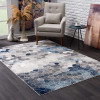 HomeRoots 7 x 10 ft. Navy Blue Cobblestone Pattern Area Rug