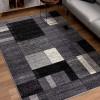 HomeRoots 8 x 11 ft. Gray Distressed Geometric Area Rug
