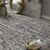 HomeRoots 79 x 114 in. Grey Polyester Rug