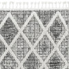 HomeRoots 63 x 91 in. Charcoal Polyester Rug