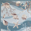 HomeRoots 60 x 90 in. Seafoam Polyester Rug