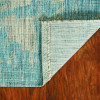 HomeRoots 94 x 130 in. Teal Polypropylene Rug