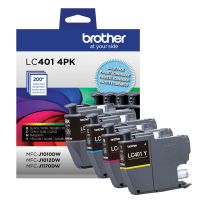 Brother LC4014PKS 4-PACK STANDARD-YIELD COLOR INK CARTRIDGES INCLUDES 1 BLACK, 1 CYAN, 1 MAGENTA,