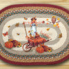 Earth Rugs Oval Patch Rug- Pumpkin Celebration