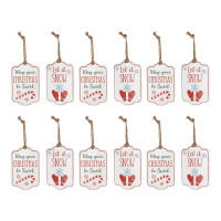 Holiday Sentiment Tag Ornament (Set of 12)