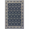 HomeRoots 4 x 6 ft. Navy & Gray Floral Ditsy Area Rug