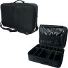 VP020 - Large Black Soft-Sided Professional Makeup Case with Removable Shoulder Strap and Dividers