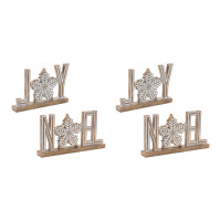 Joy and Noel Sign (Set of 2) 6.75