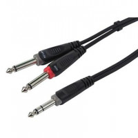Monoprice 601053 MONOPRICE 3 METER (10FT) 1/4INCH TRS MALE TO TWO 1/4INCH TS MALE INSERT CABLE