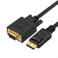 ENet DPVGAM-6F-ENC ENET - DISPLAY PORT TO VGA MALE 6FT BLACK CABLE - LIFETIME WARRANTY