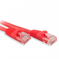 ENet C6-RD-12-ENC CAT6 SNAGLESS MOLDED BOOT CBL RED 12FT