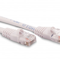 ENet C6-WH-12-ENC CAT6 SNAGLESS MOLDED BOOT CBL WHITE 12FT