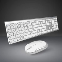 Macally Peripherals ACEBTKEYACB BLUETOOTH KEYBOARD AND MOUSE COMBO RECHARGEABLE ALUMINUM SILVER