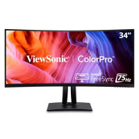 Viewsonic VP3456A 34IN COLORPRO 21:9 CURVED UWQHD MONITOR WITH 75HZ, FREESYNC, 100W USB C, RJ45 AN