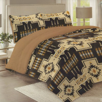 Southwest Aztec Sherpa Plush Borrego Blanket