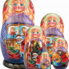 G.Debrekht Russia Nested Dolls Night Before Christmas 5 Nest Doll 6.5 in.