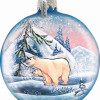 G.Debrekht Holiday Splendor Glass Polar Ice Ball 3.5 in. - Glass Ornament