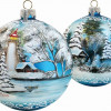 G.Debrekht Holiday Splendor Glass Winter Lighthouse XLG 5.5 in. - Glass Ornament
