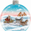 G.Debrekht Holiday Splendor Glass Northern Light Ball 3.5 in. - Glass Ornament