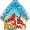 G.Debrekht Holiday Splendor Glass Cardinal House 3.5 in. - Glass Ornament