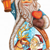 G.Debrekht General Holiday Santa with Reindeer Ornament 5 in.