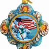 G.Debrekht General Holiday Patriotic Snowman Ornament 4.5 in.