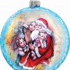 G.Debrekht Holiday Splendor Glass Santas List Circle 5.5 in. -Glass Ornament