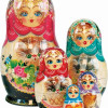 G.Debrekht Russia Nested Dolls Kitty Cat 5 Nest Doll 6.5 in.