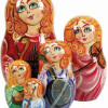 G.Debrekht Russia Nested Dolls Music Angels 5 Nest Doll 6.5 in.